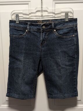 BONGO Dark Blue Denim Shorts with Contrast Stitching